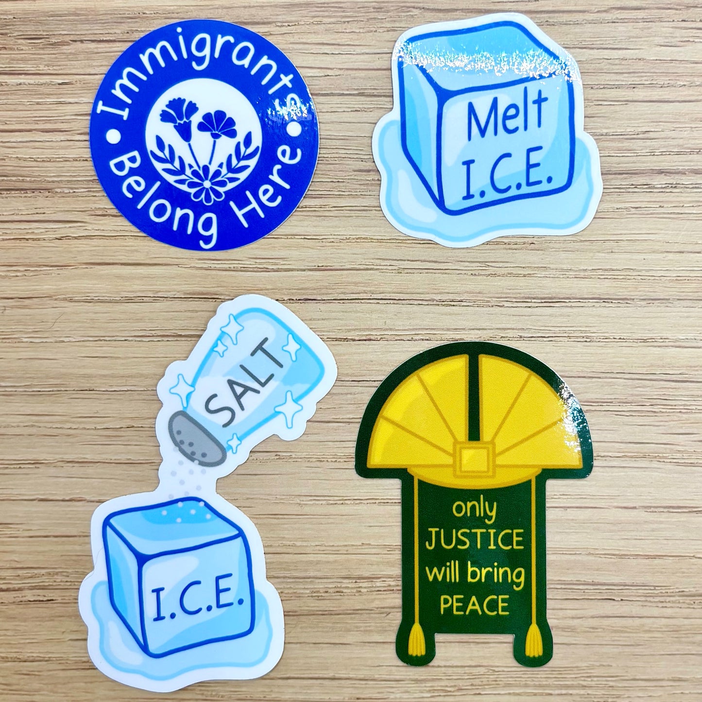 Immigrants Belong Donation Sticker (100% of Proceeds go to The National Immigrant Justice Center)
