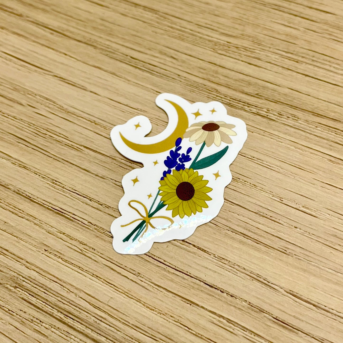 Flowers and Moon Sticker