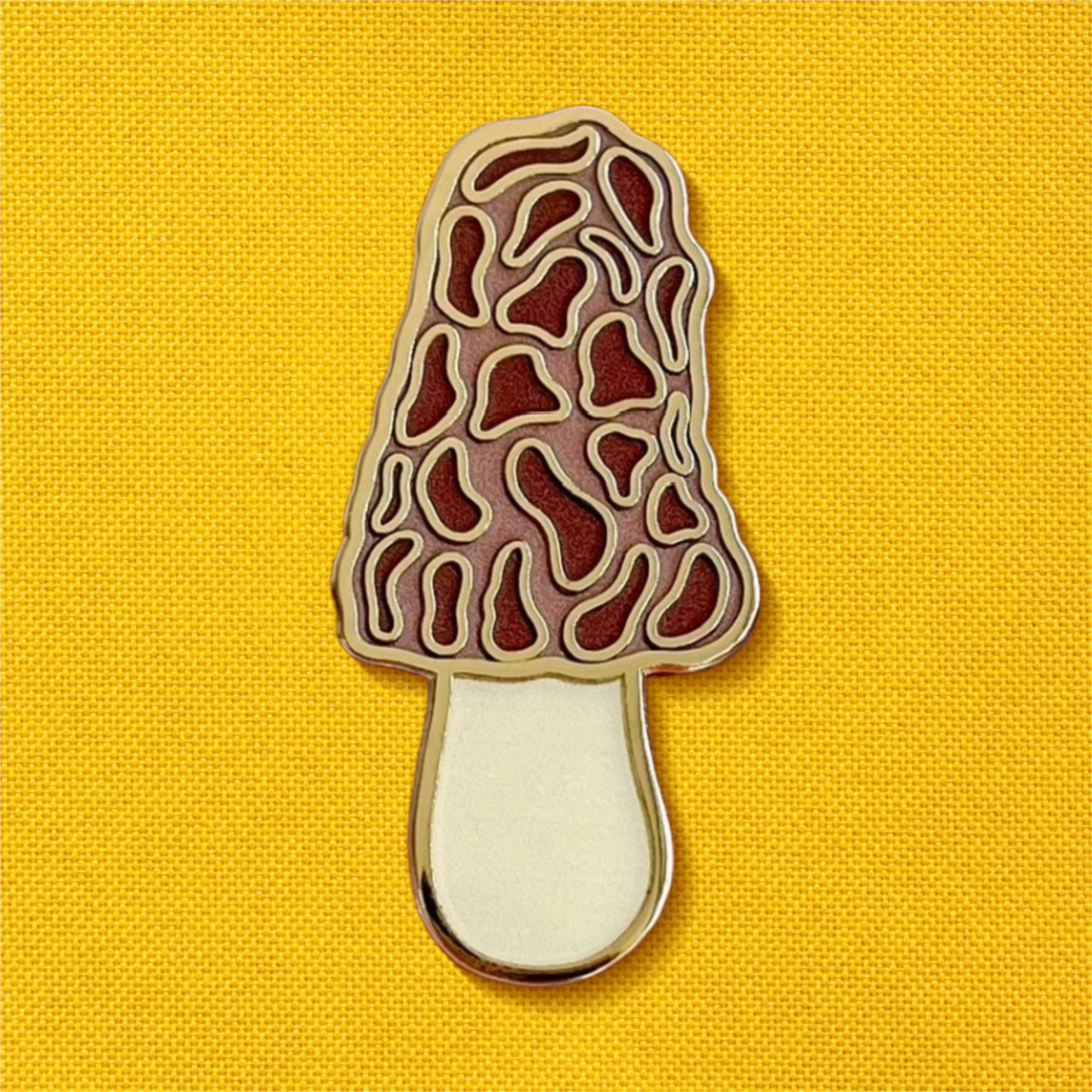 Morel Mushroom Enamel Pin