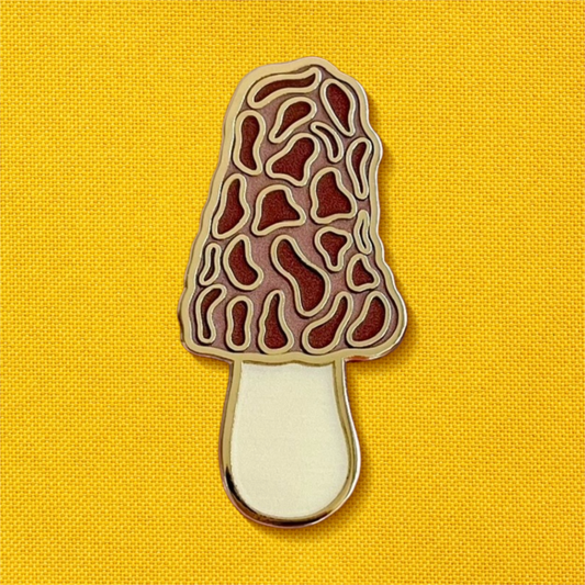 Morel Mushroom Enamel Pin