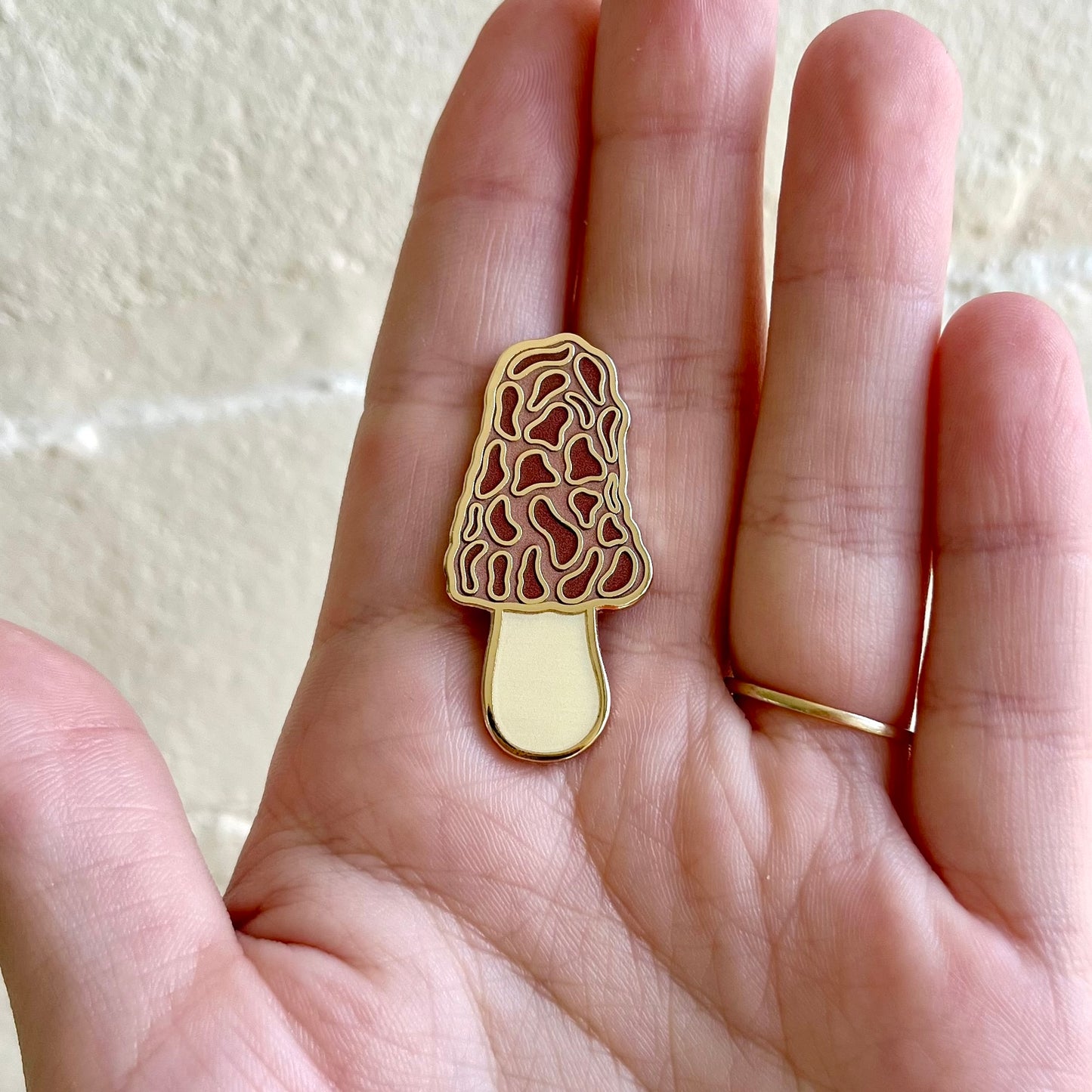 Morel Mushroom Enamel Pin