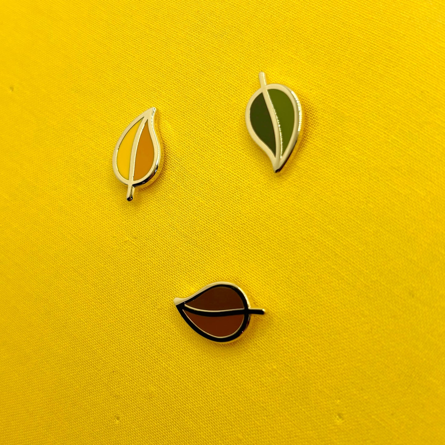 Mini Leaf Enamel Pins