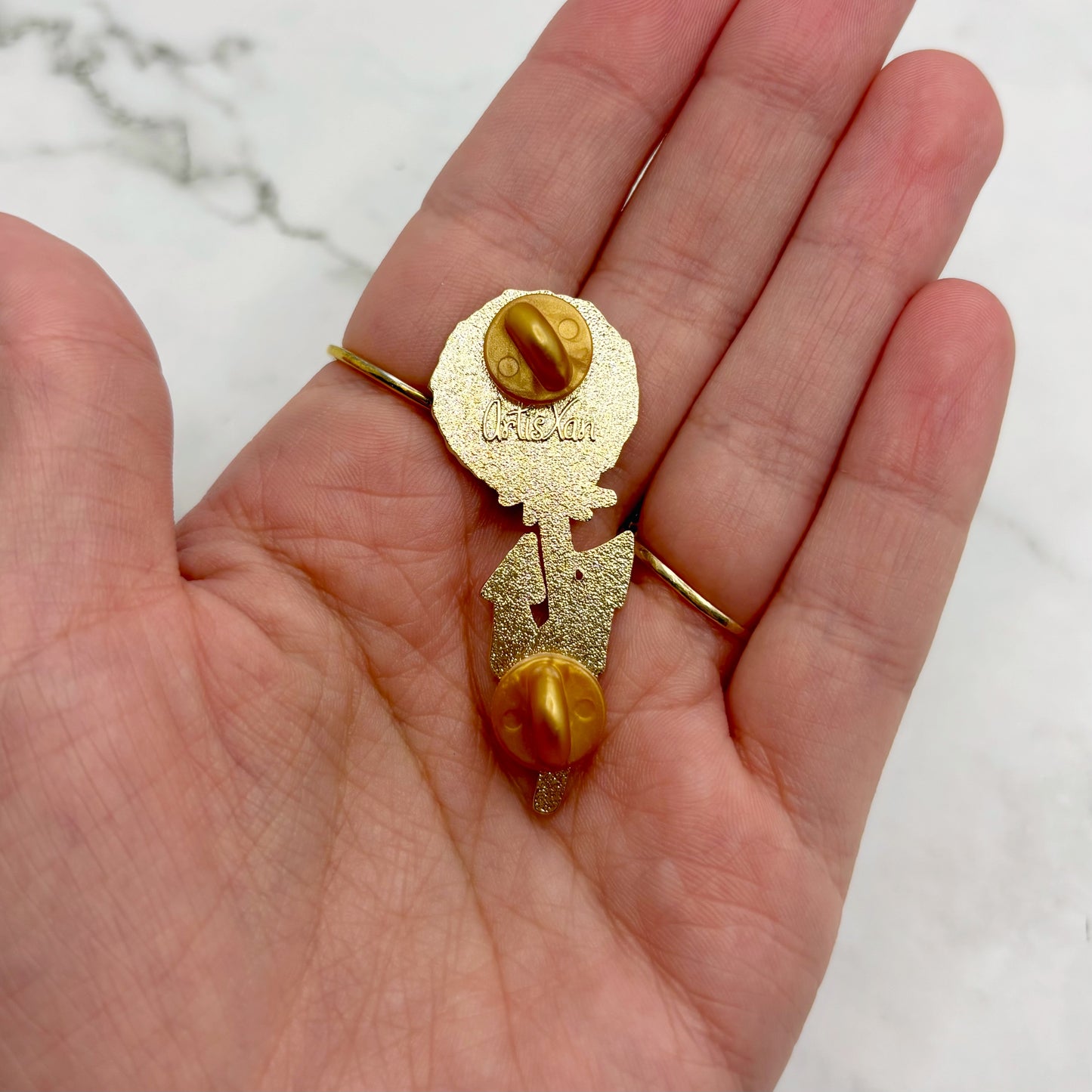 White Dandelion Puff Enamel Pin