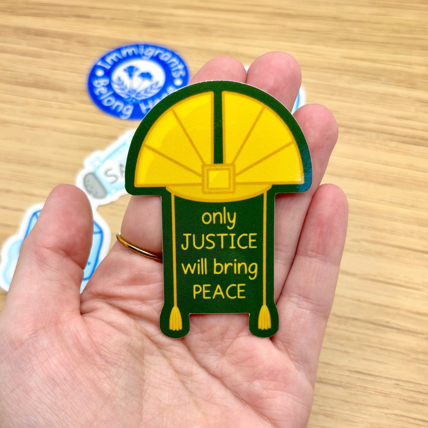 Immigrants Belong Donation Sticker (100% of Proceeds go to The National Immigrant Justice Center)
