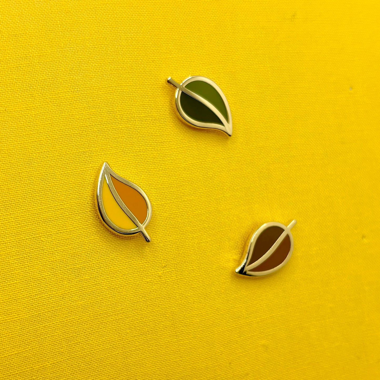 Mini Leaf Enamel Pins