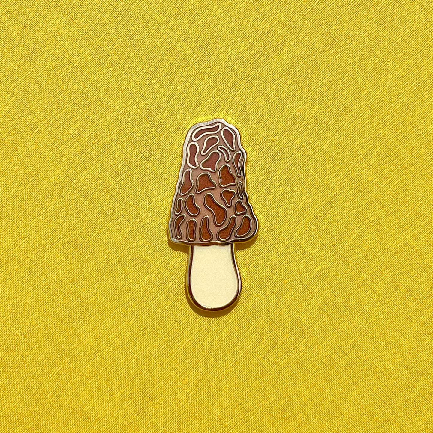 Morel Mushroom Enamel Pin