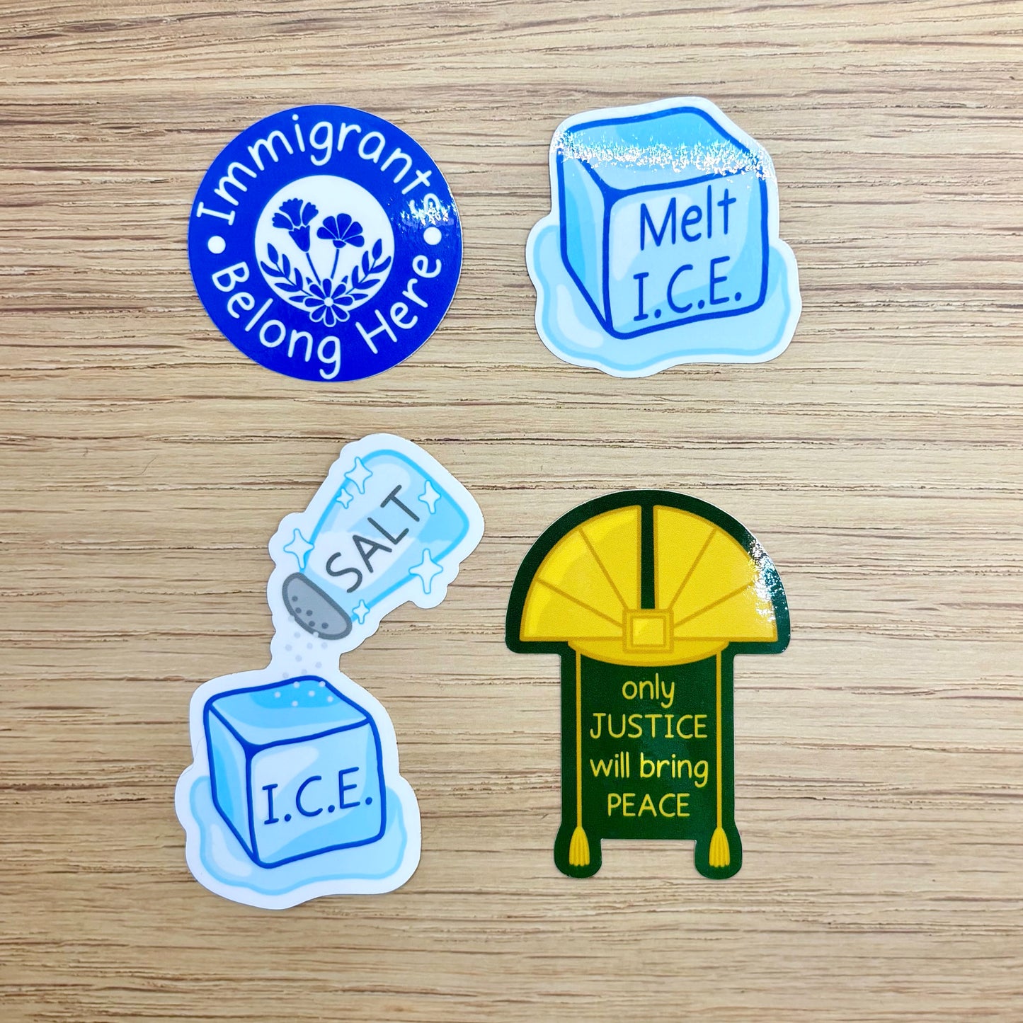 Immigrants Belong Donation Sticker (100% of Proceeds go to The National Immigrant Justice Center)