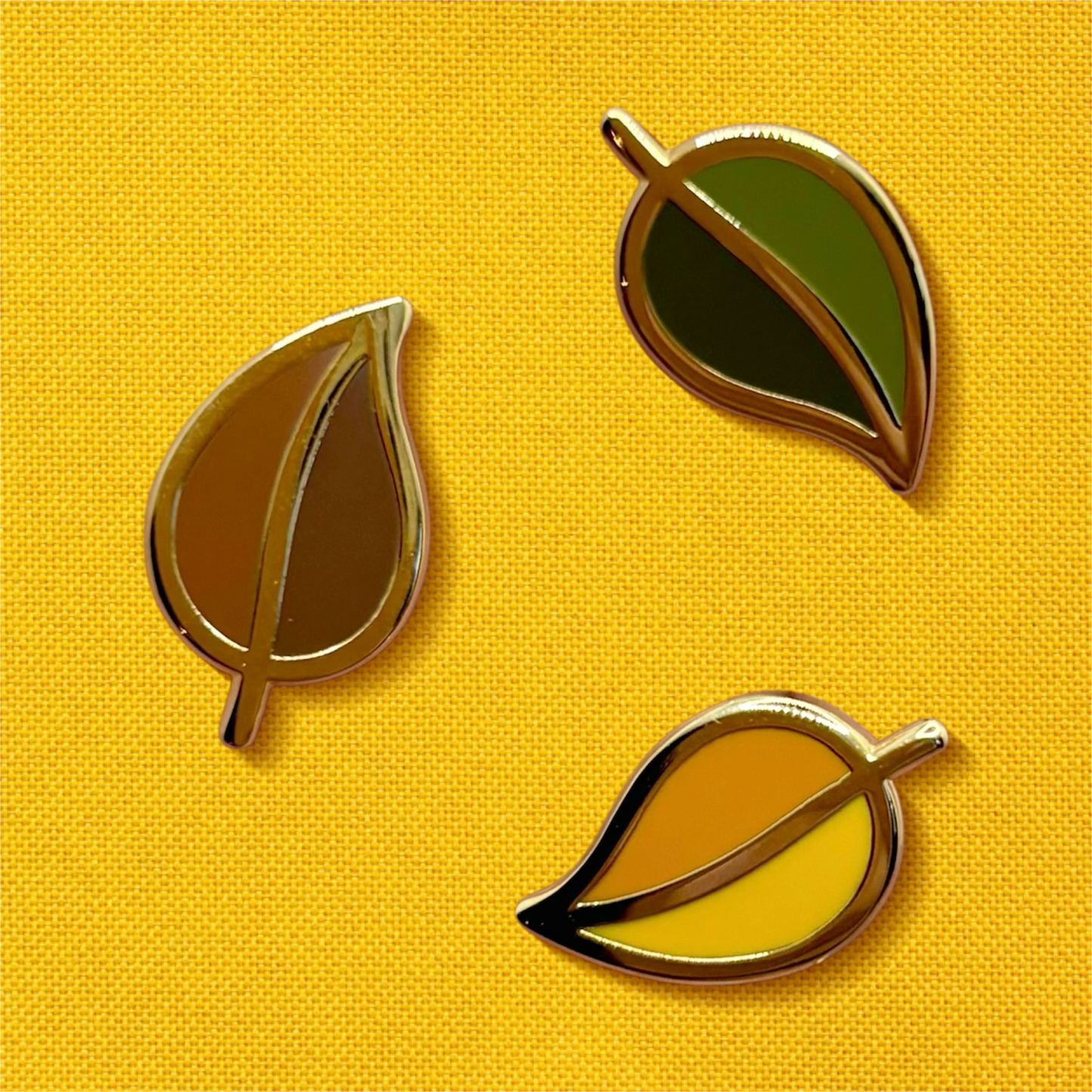 Mini Leaf Enamel Pins