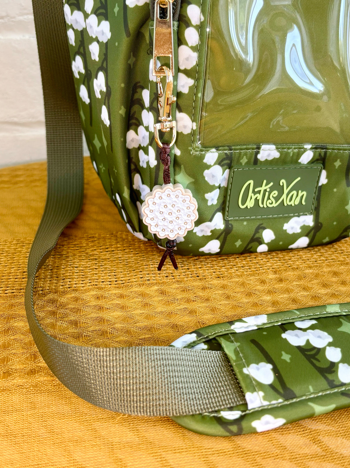 PRE-ORDER Large Lily of The Valley Ita Water Bottle Bag with Fidget Zipper Pull