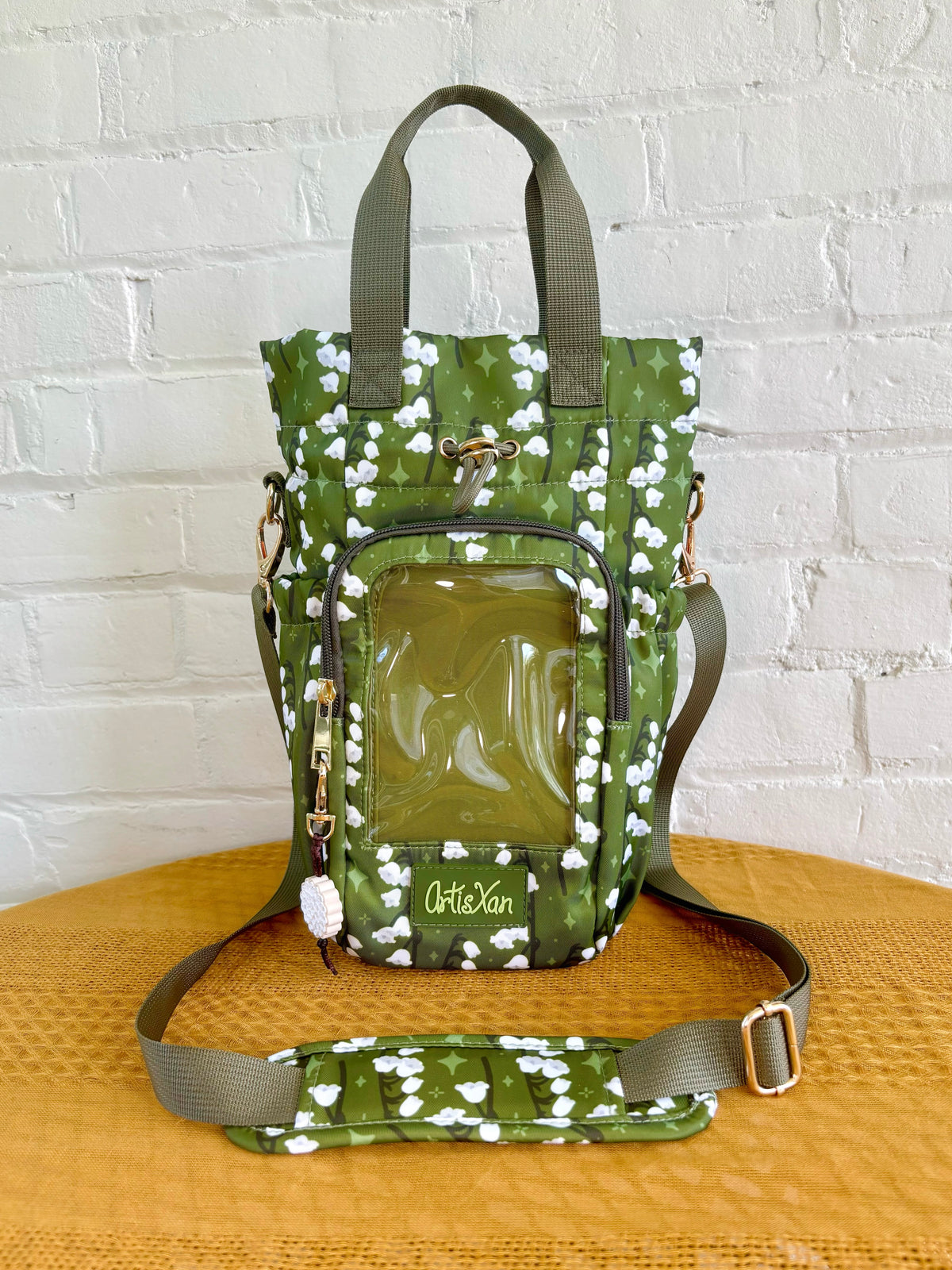 PRE-ORDER Large Lily of The Valley Ita Water Bottle Bag with Fidget Zipper Pull