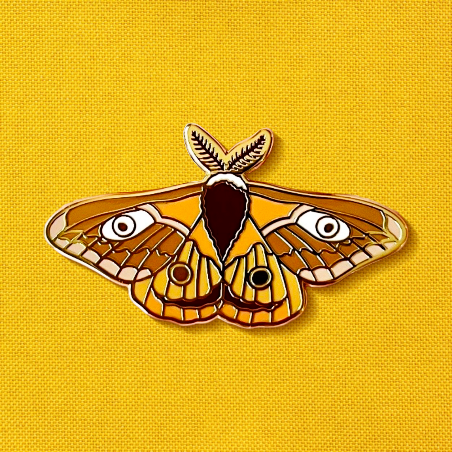 Emperor Moth Enamel Pin