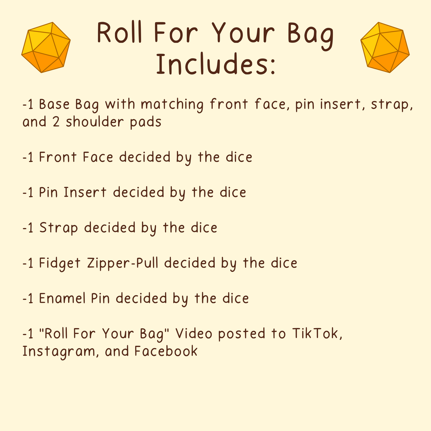 PRE-ORDER: Roll For Your Bag (CANVAS)