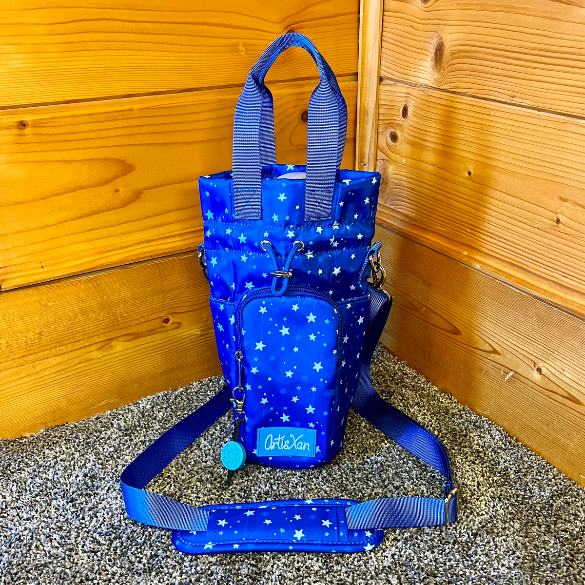 Star Water Bottle Bag with Fidget Zipper Pull