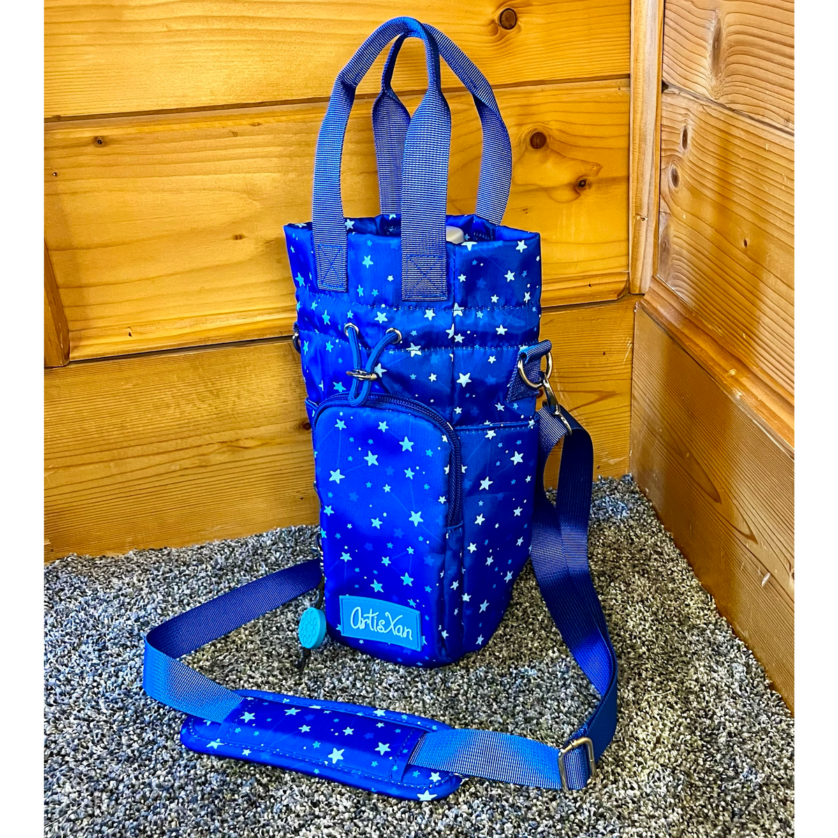 Star Water Bottle Bag with Fidget Zipper Pull