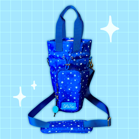 Star Water Bottle Bag with Fidget Zipper Pull