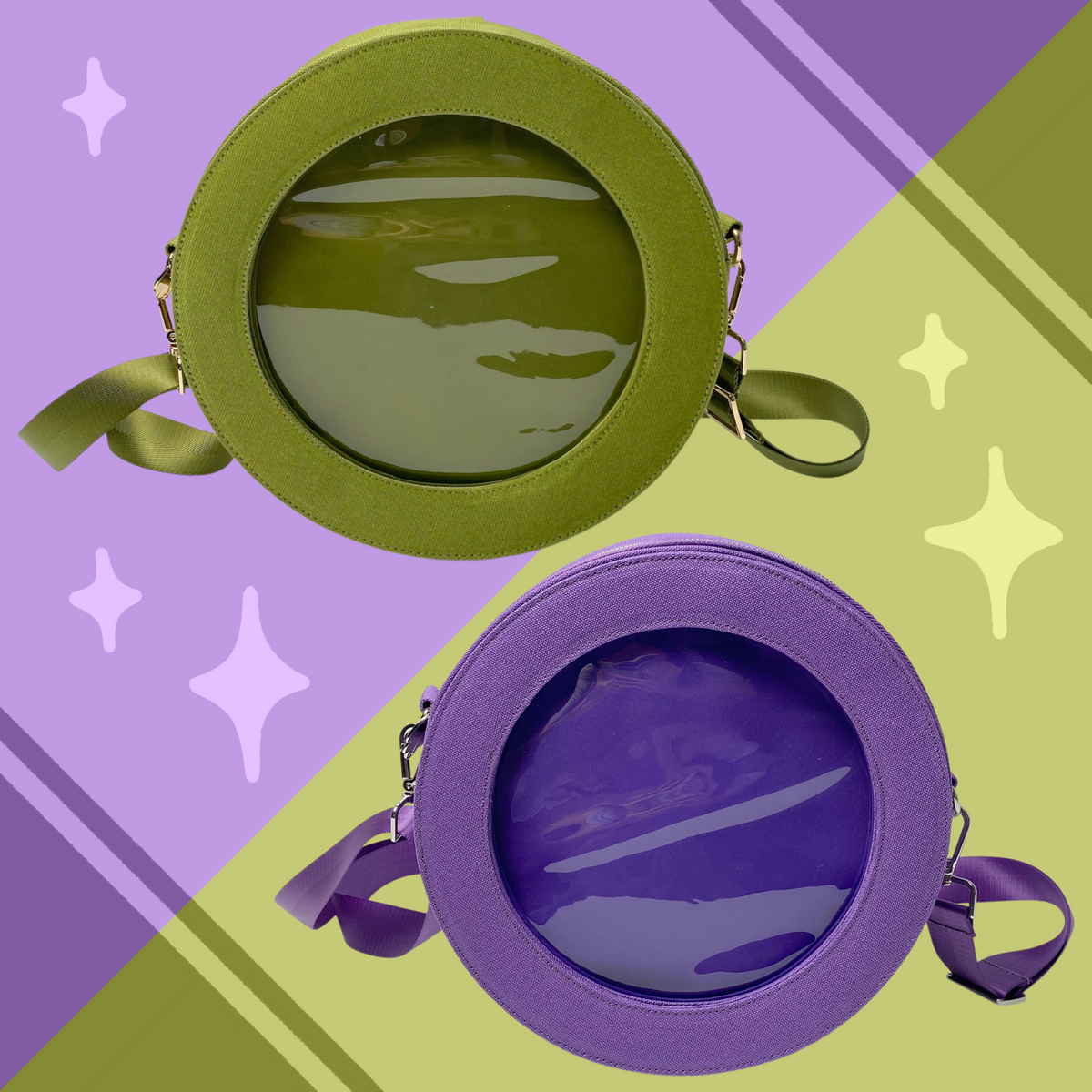 PRE-ORDER: Green/Purple Customizable Ita Bag (Base Bag Only)