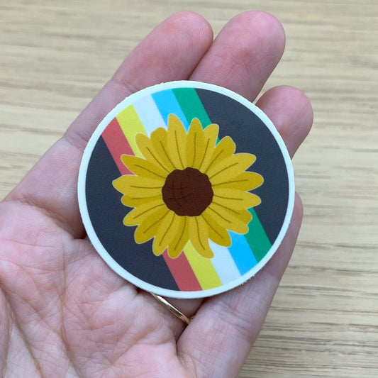 Sunflower Disability Flag Sticker