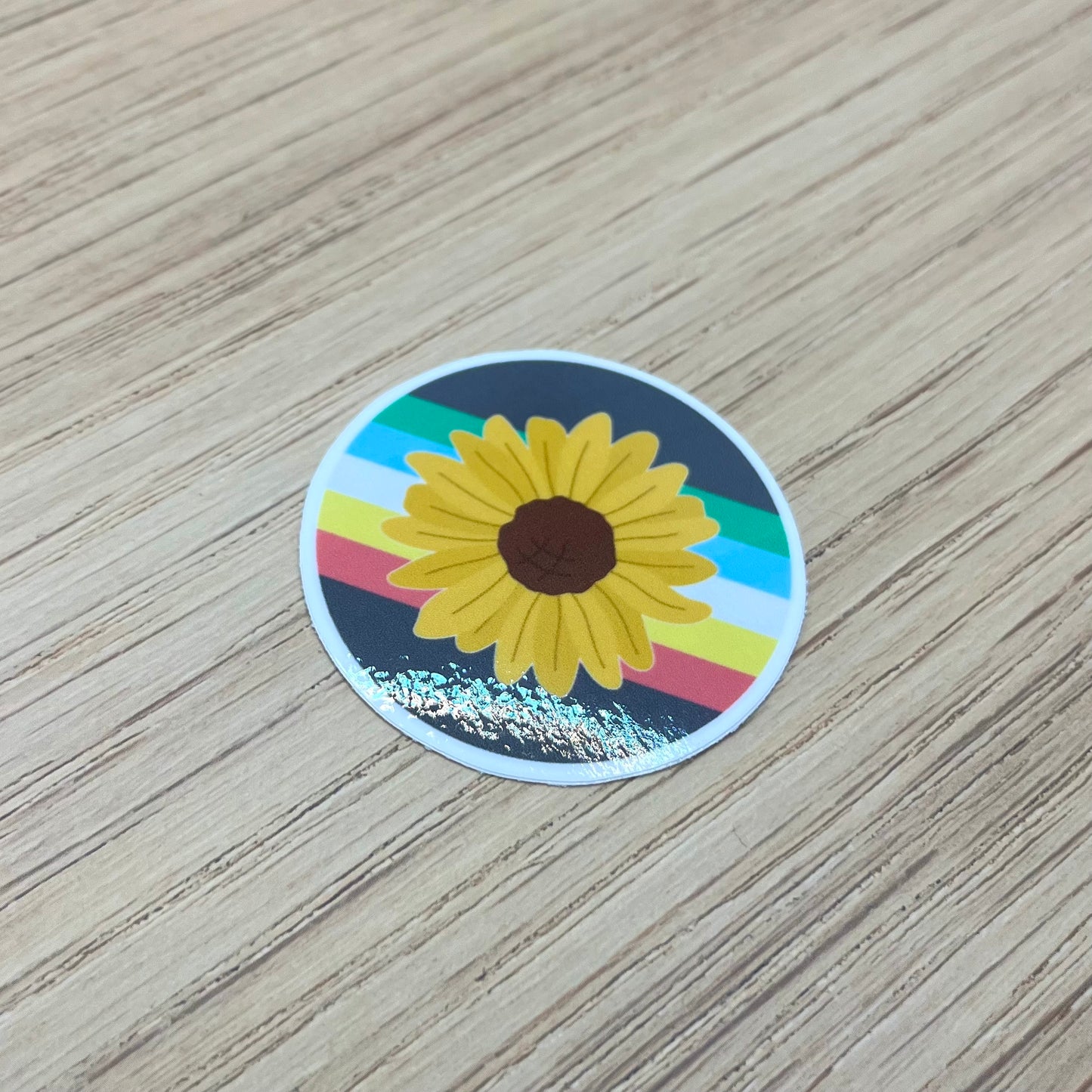 Sunflower Disability Flag Sticker