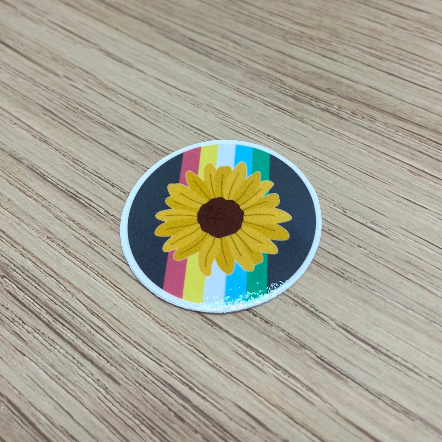 Sunflower Disability Flag Sticker