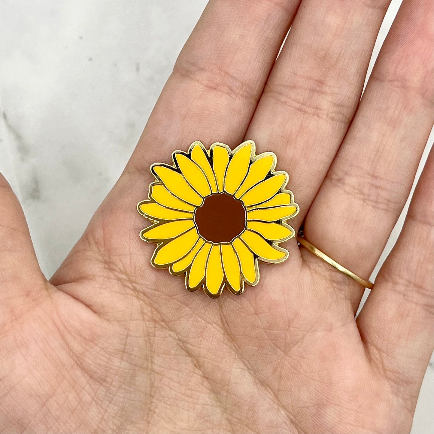 Sunflower Enamel Pin