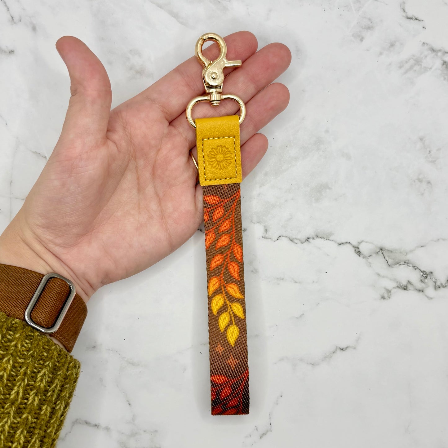 Autumn Leafy Lanyard