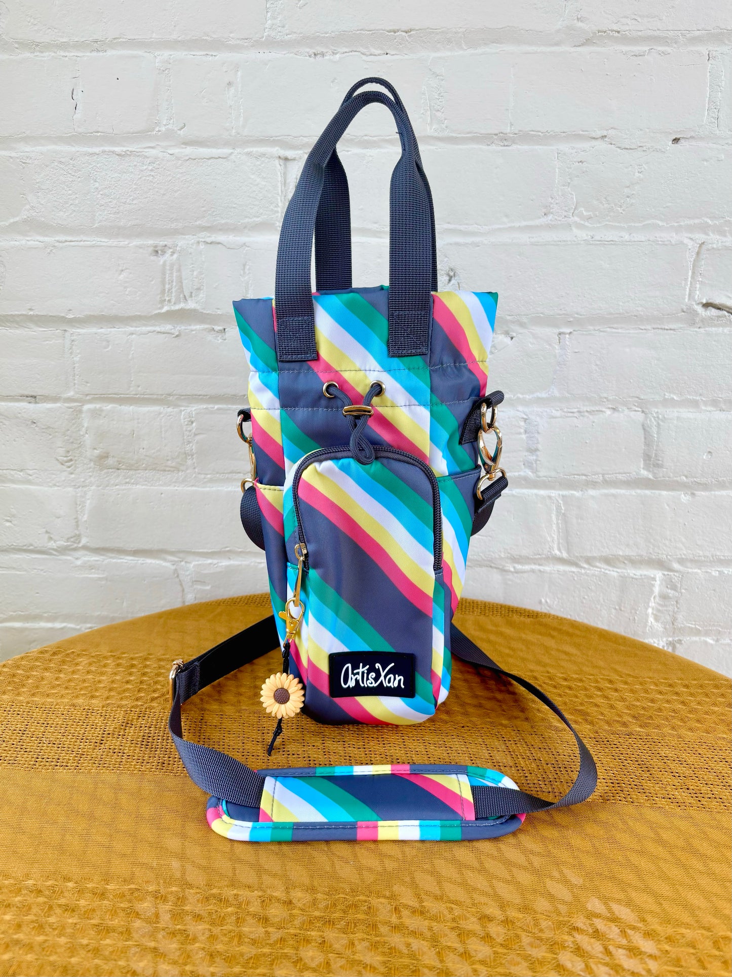 Disability Water Bottle Bag with Fidget Zipper Pull