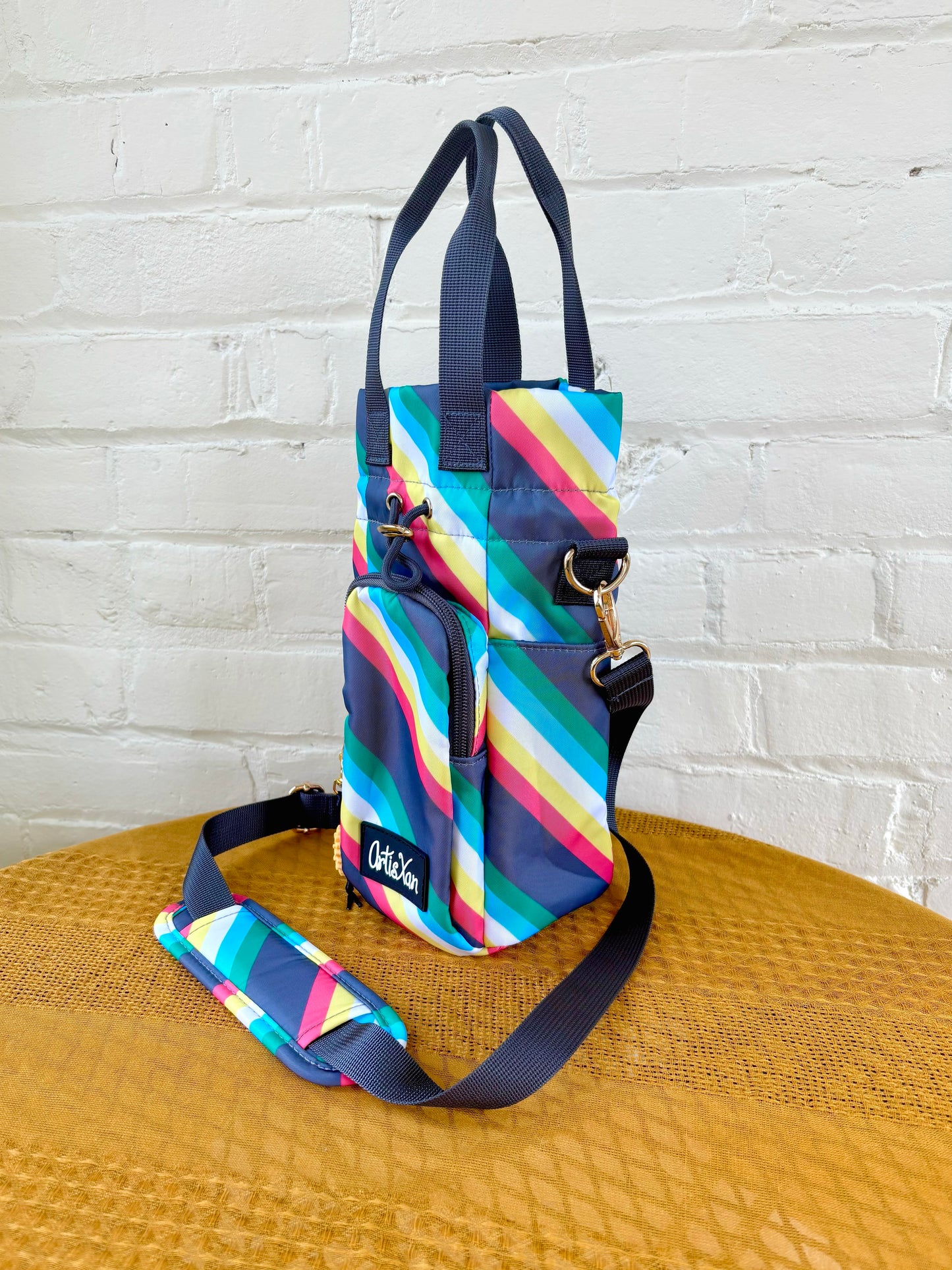 Disability Water Bottle Bag with Fidget Zipper Pull
