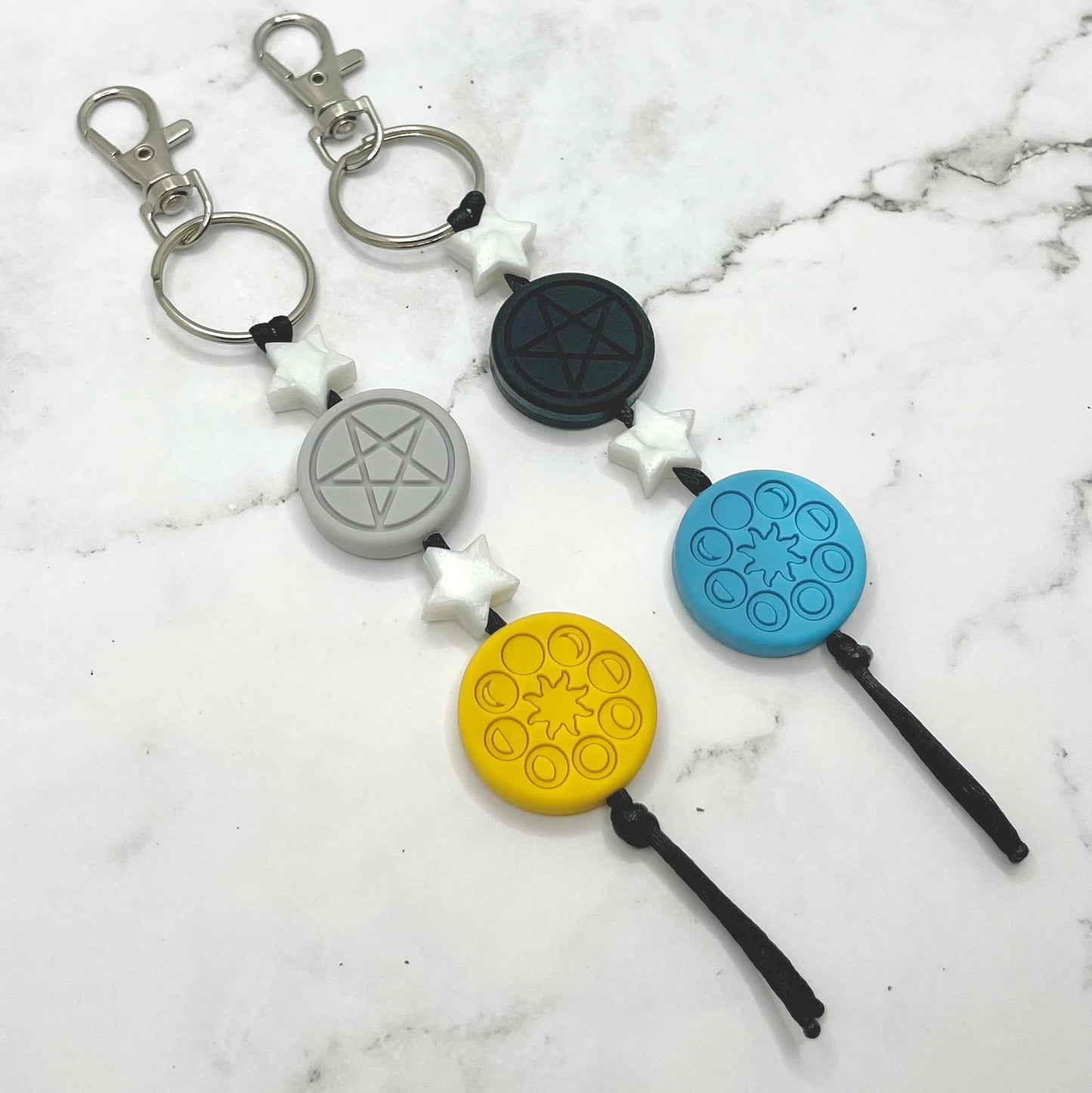 Pentacle Fidget Keychain