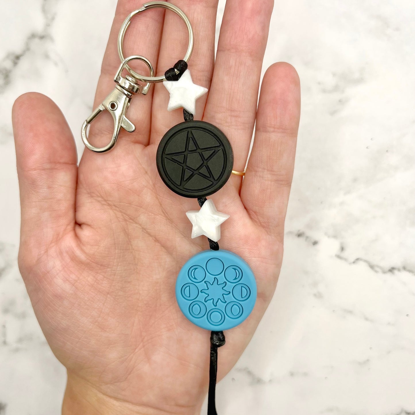 Pentacle Fidget Keychain