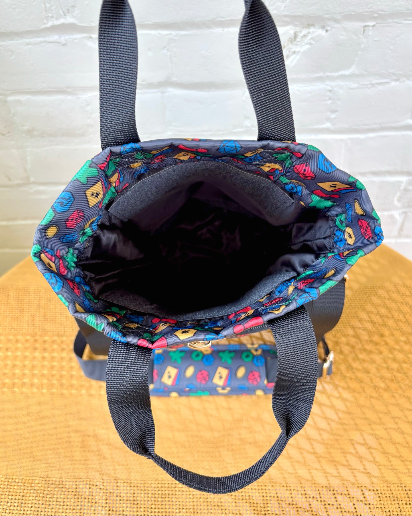 Large Gray Game Ita Water Bottle Bag with Fidget Zipper Pull