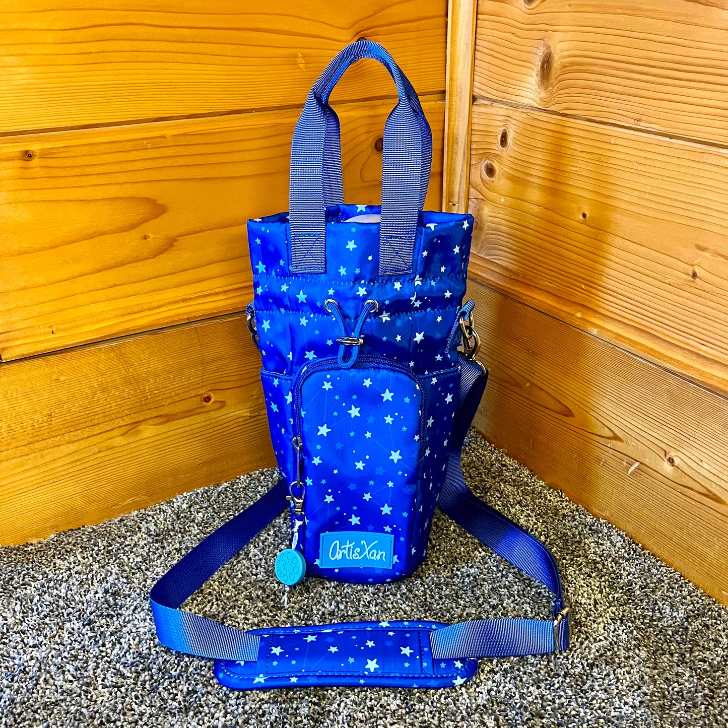 Star Water Bottle Bag with Fidget Zipper Pull