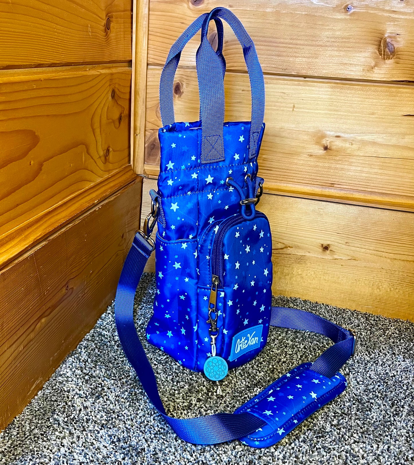 Star Water Bottle Bag with Fidget Zipper Pull