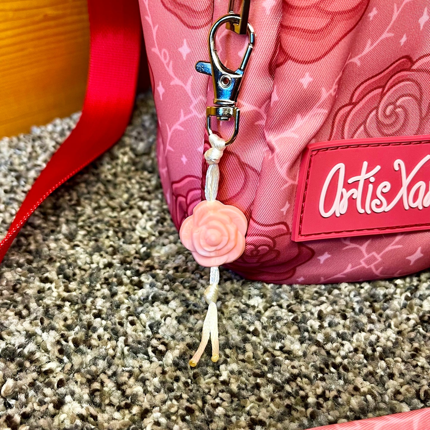 Rose Water Bottle Bag with Fidget Zipper Pull