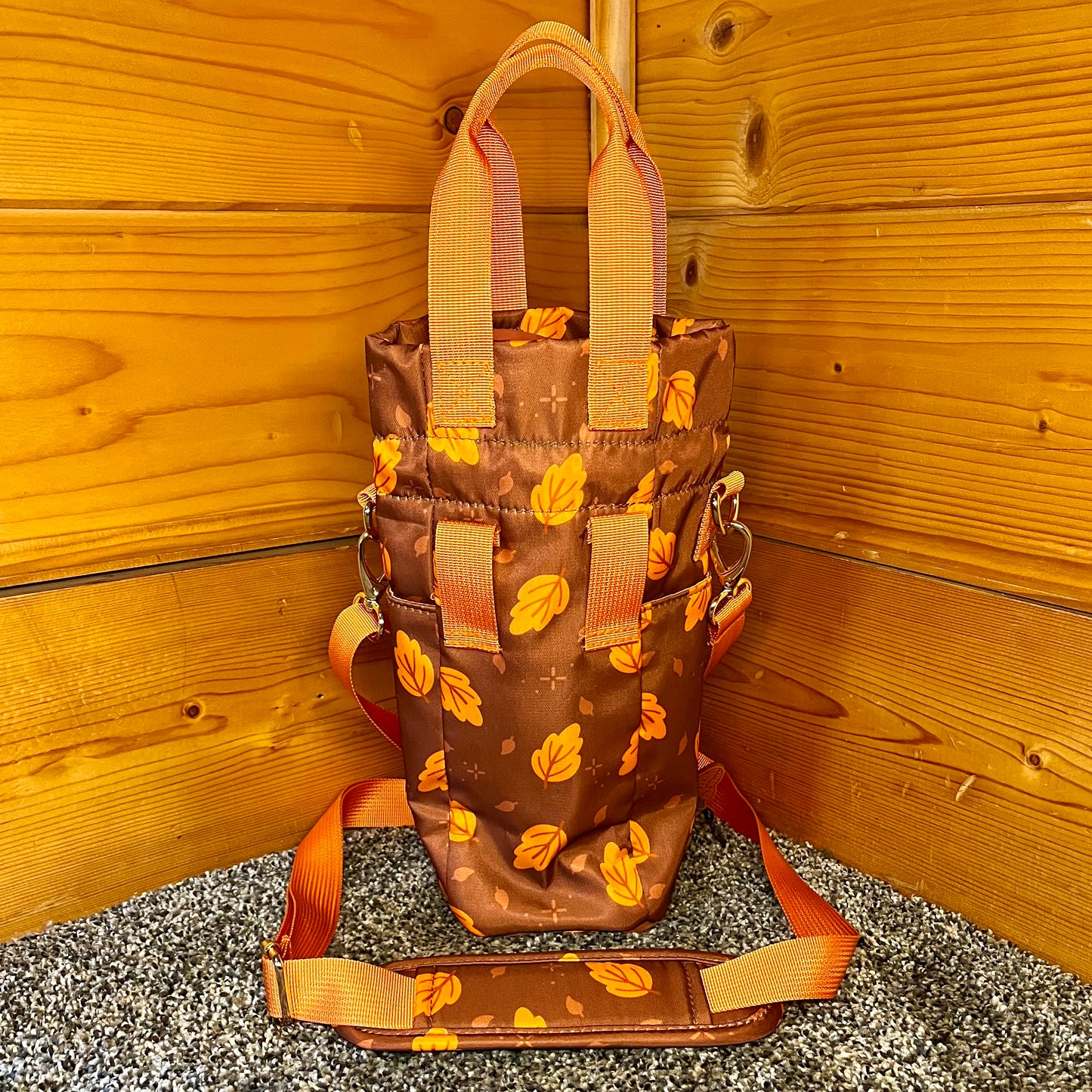 Moth Water Bottle Bag with Fidget Zipper Pull