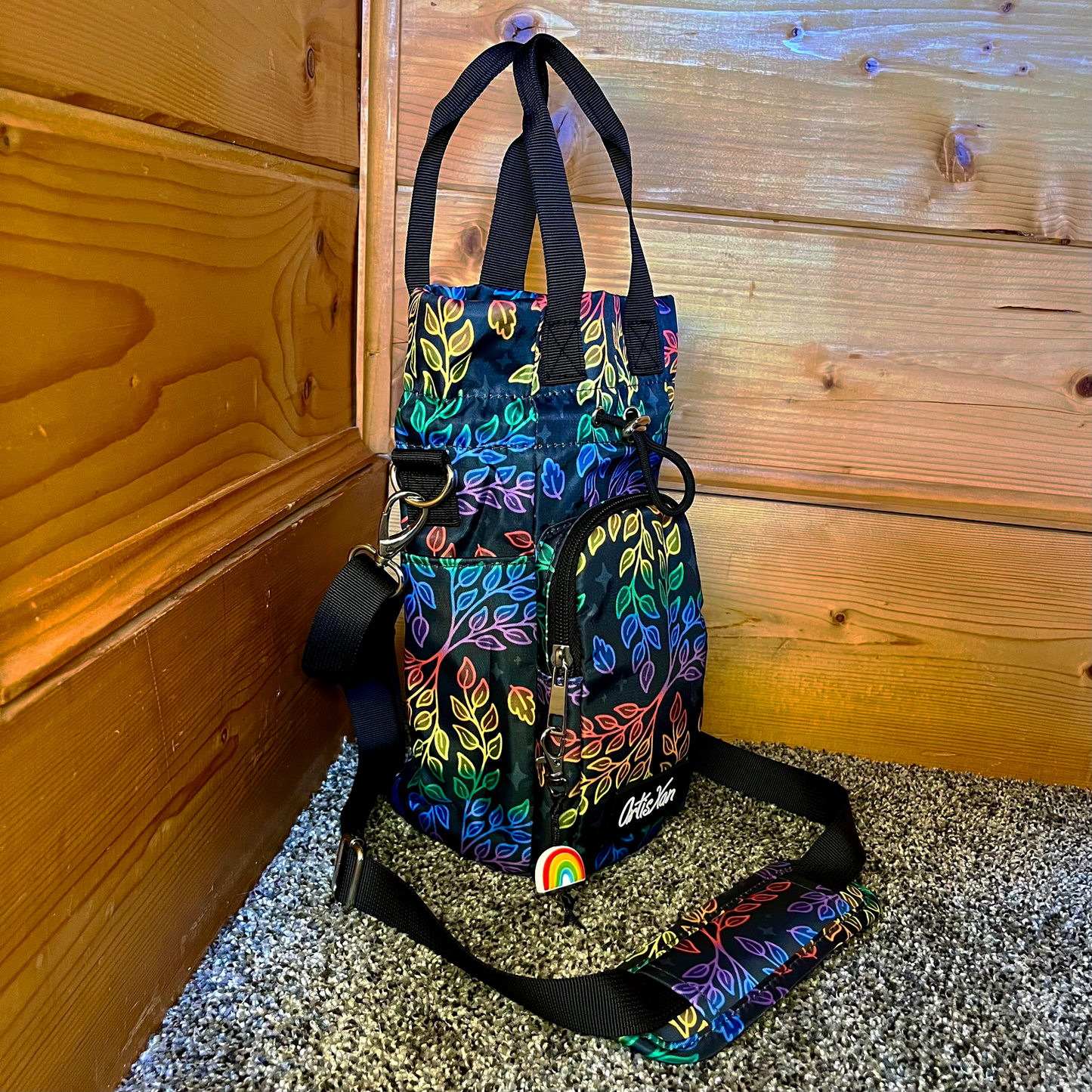 Pride Water Bottle Bag with Fidget Zipper Pull