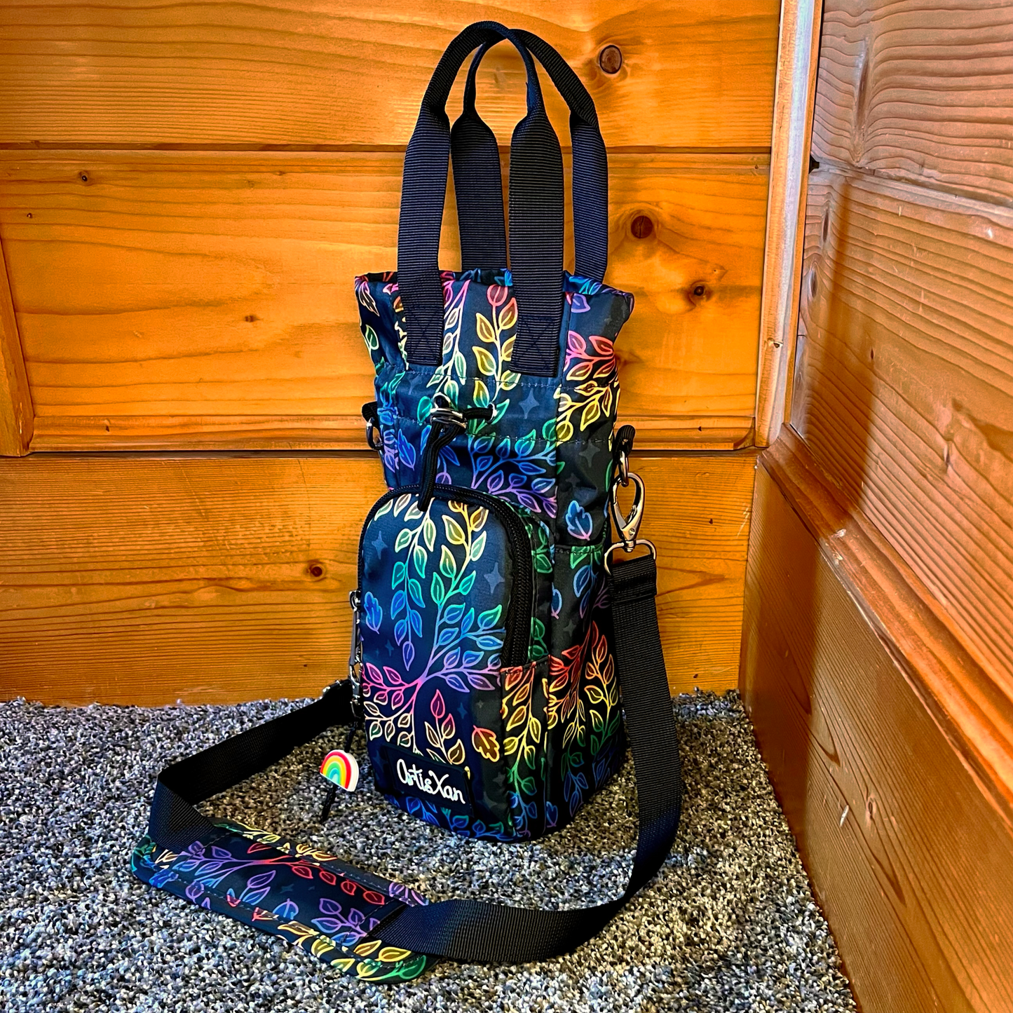 Pride Water Bottle Bag with Fidget Zipper Pull