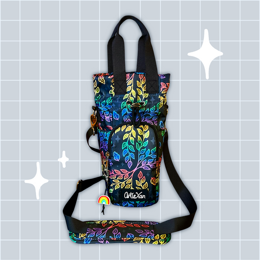 Pride Water Bottle Bag with Fidget Zipper Pull