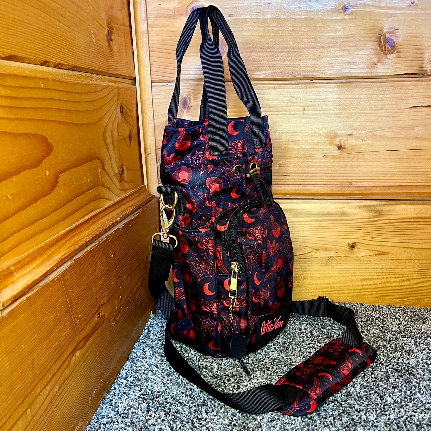 Witchy Water Bottle Bag with Fidget Zipper Pull