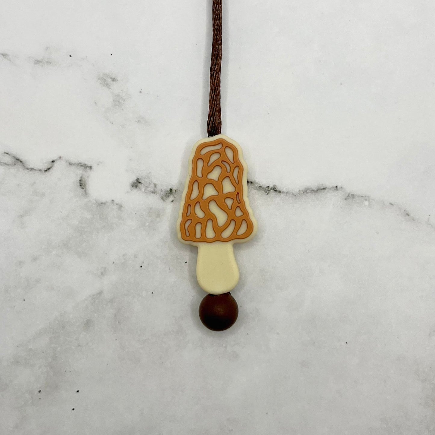 Morel Mushroom Fidget Chewelry Necklace