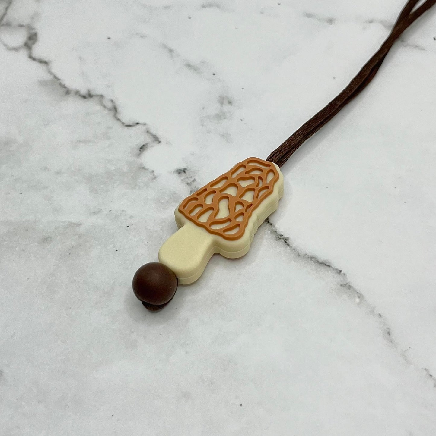 Morel Mushroom Fidget Chewelry Necklace