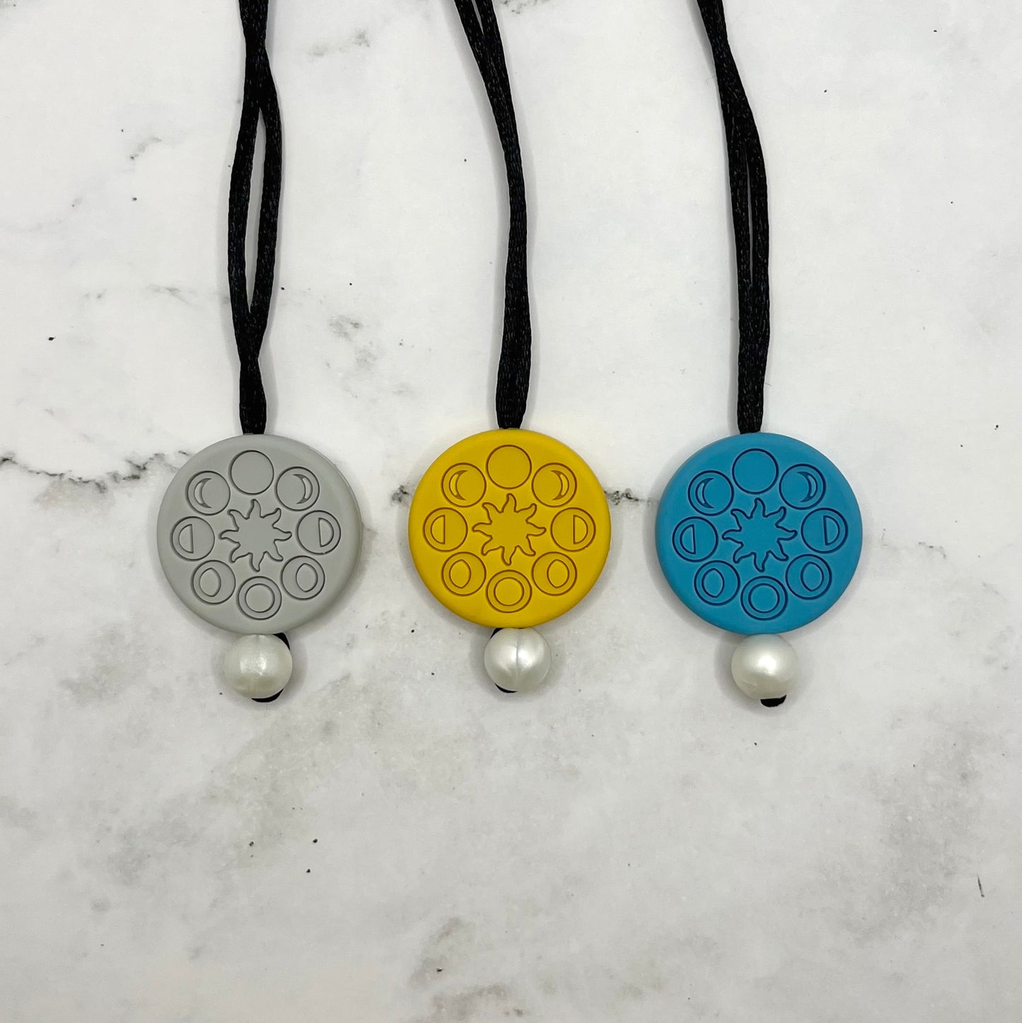 Moon Phases Fidget Chewelry Necklace