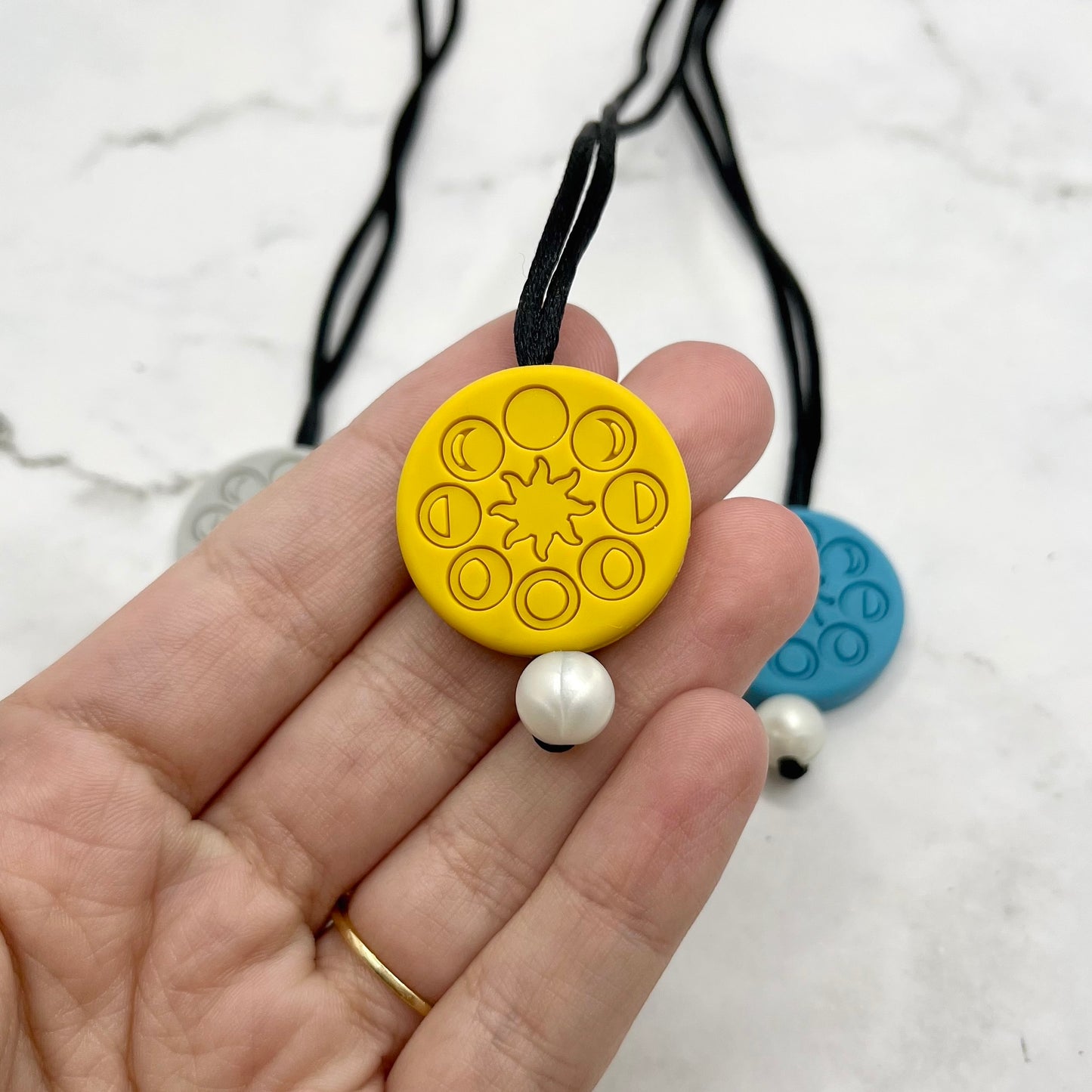 Moon Phases Fidget Chewelry Necklace