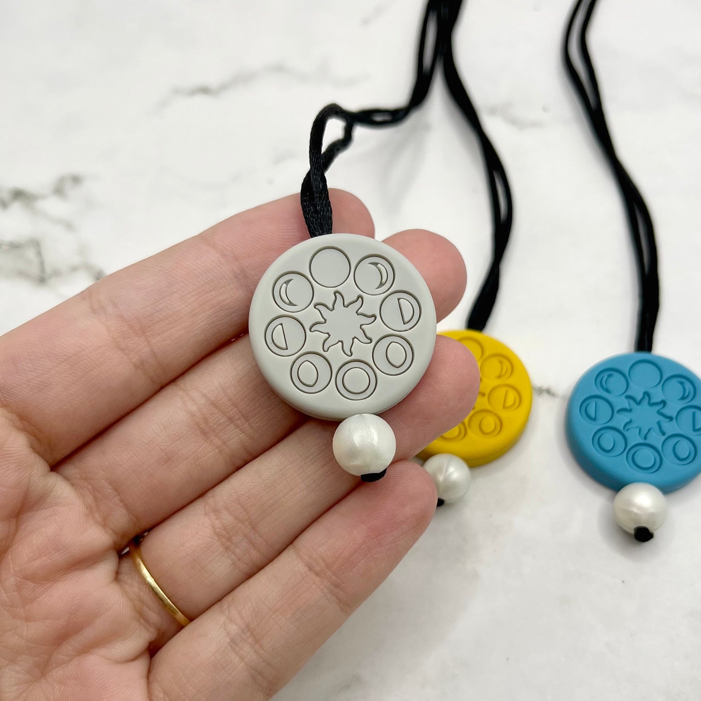 Moon Phases Fidget Chewelry Necklace