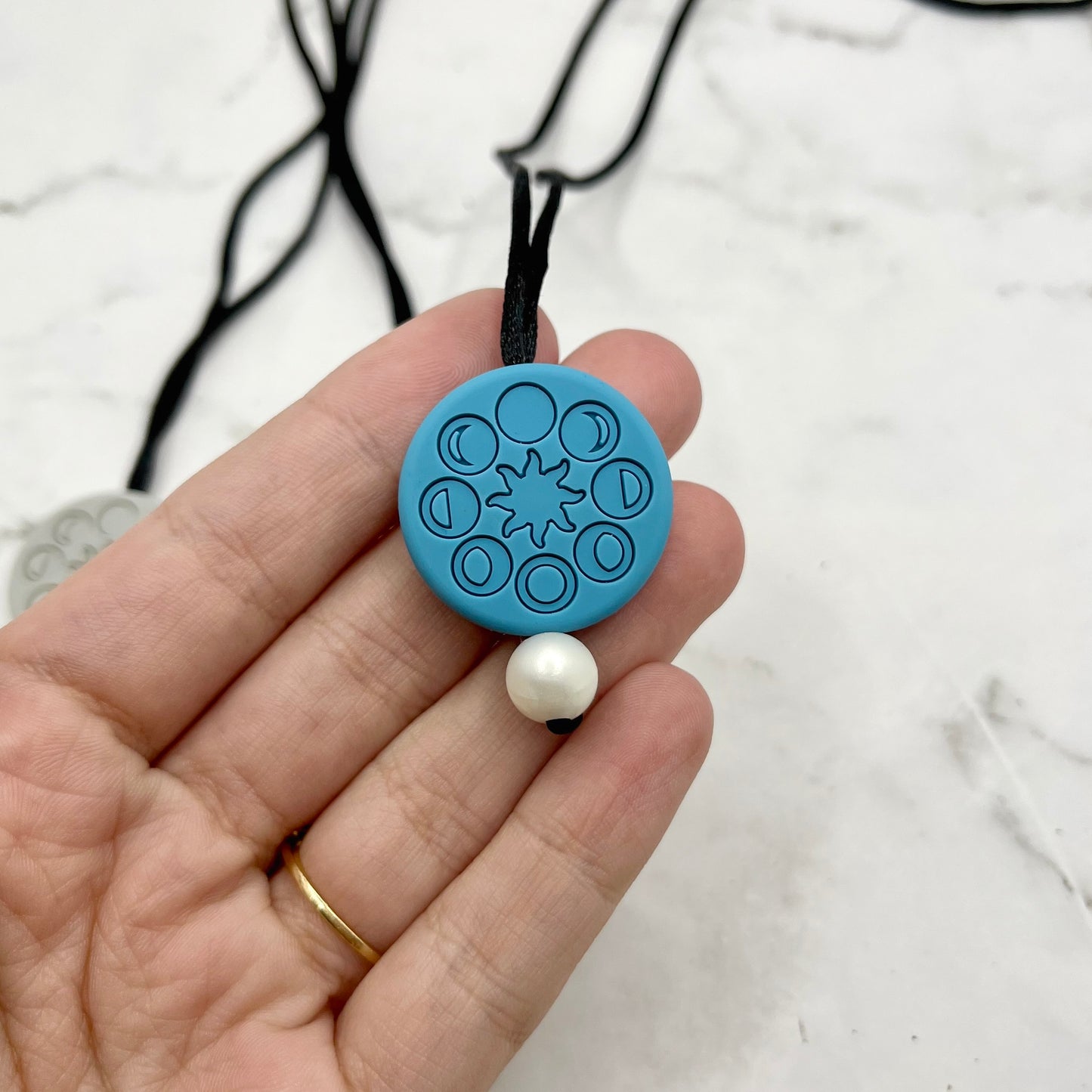 Moon Phases Fidget Chewelry Necklace