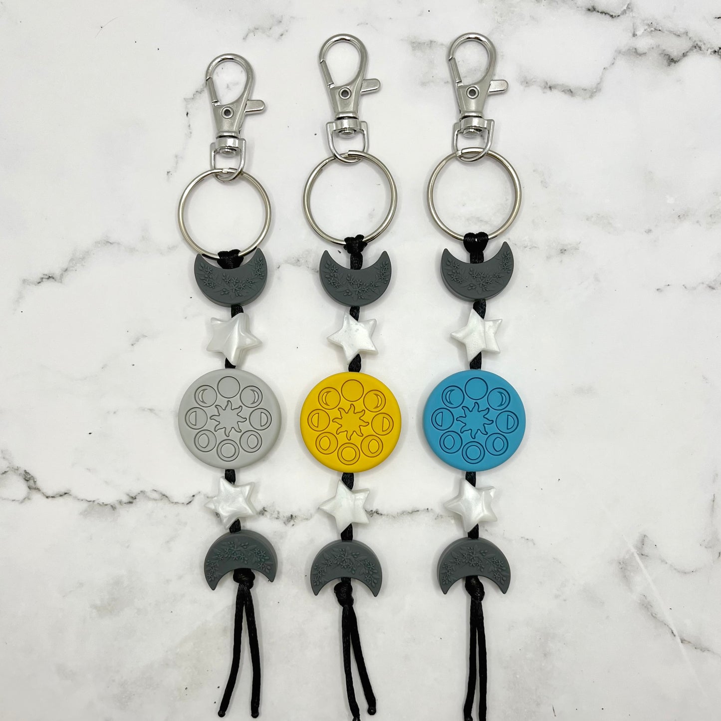 Moon Phases Fidget Keychain