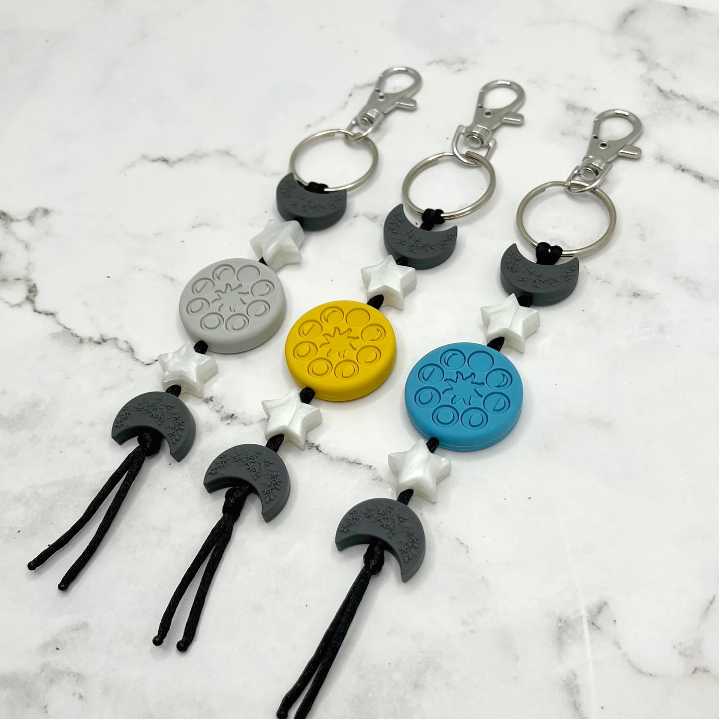 Moon Phases Fidget Keychain
