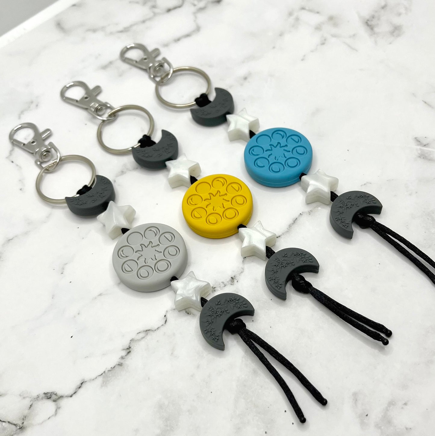 Moon Phases Fidget Keychain