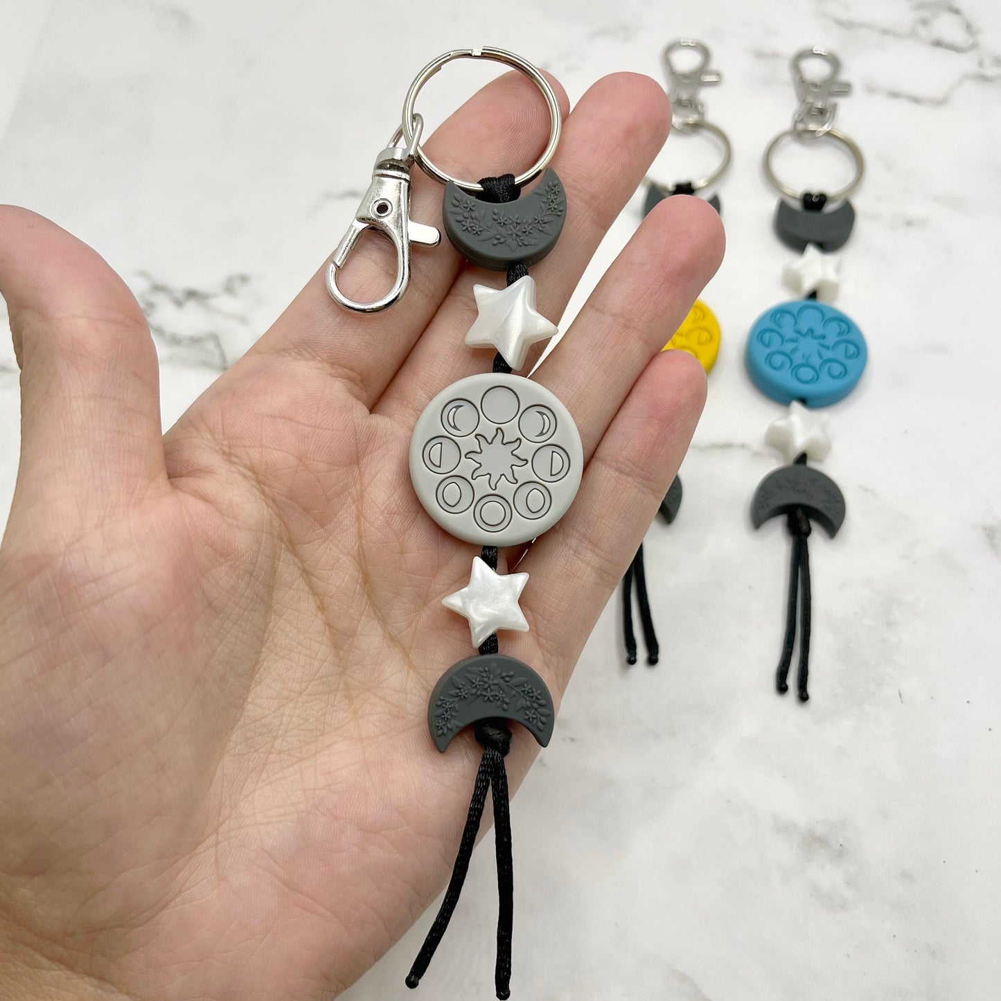 Moon Phases Fidget Keychain