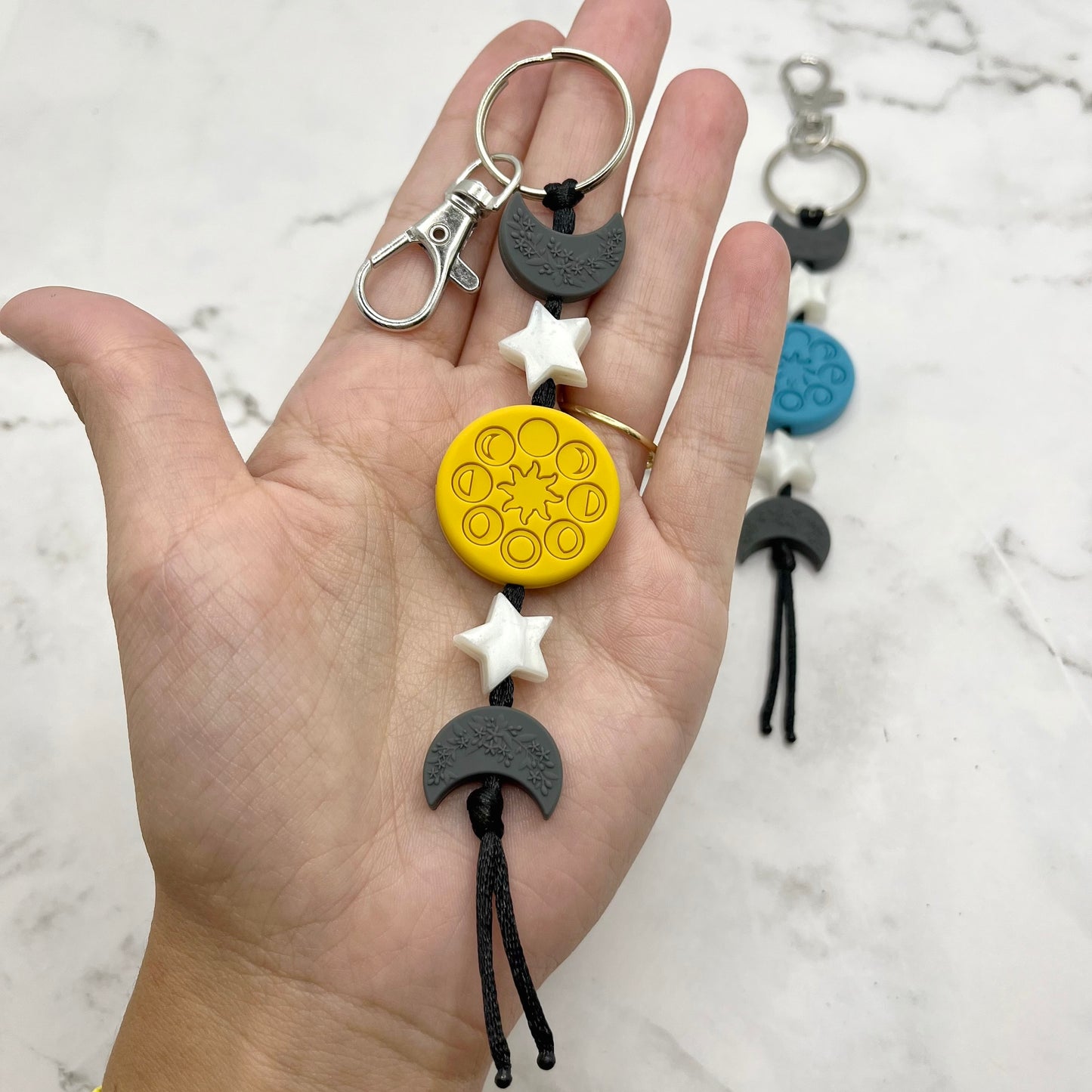 Moon Phases Fidget Keychain