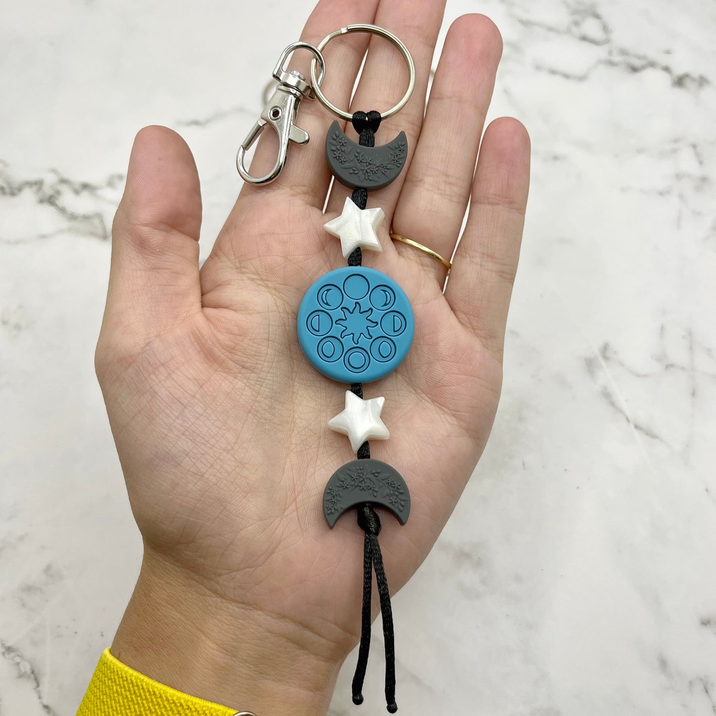 Moon Phases Fidget Keychain